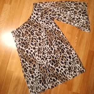 Leopard Print Vintage 70s/80s Style Party Dress